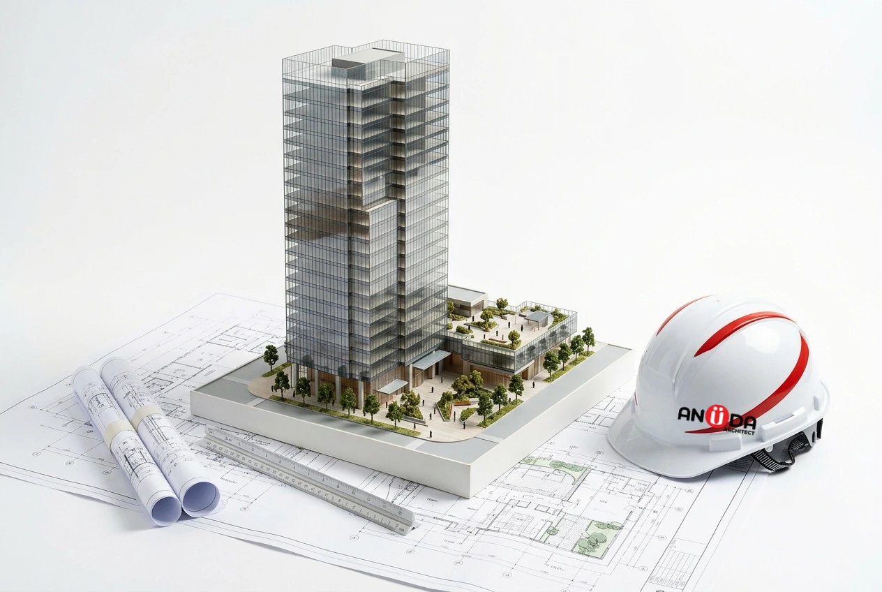 Commercial Architecture Scale Model & Blueprints - Anuda Architect
