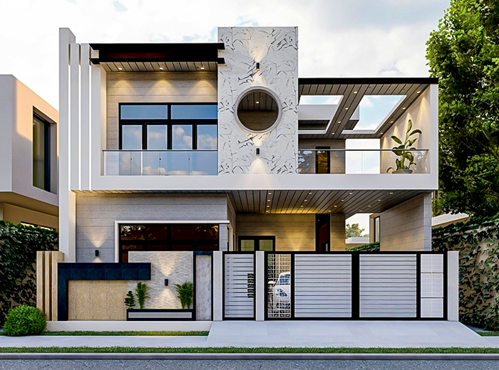 Modern residential and commercial floor plan design by Anuda Architect, Jaipur