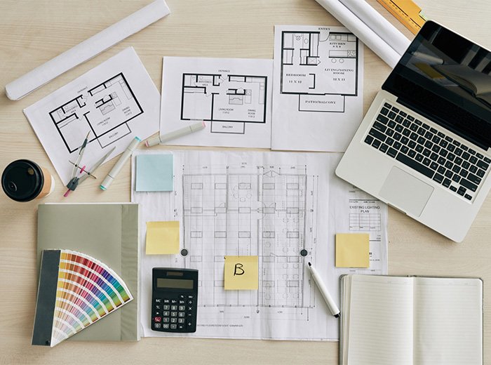 Modern residential and commercial floor plan design by Anuda Architect, Jaipur