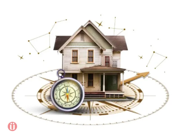 House with a compass for Vastu Analysis service.